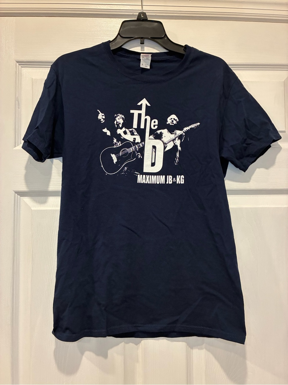 Fruit of the Loom Navy Tee with White Band Graphic